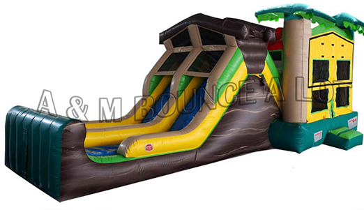 50 balls Kids Play Inflatable Bounce House Slide Game Jumping Castle 7′x7′ 