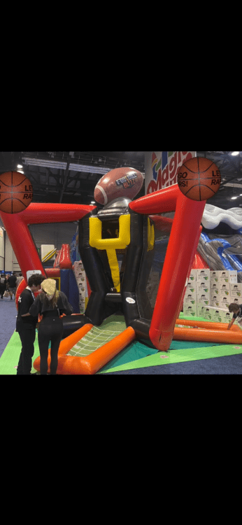 Basketball shootout & football blitz
